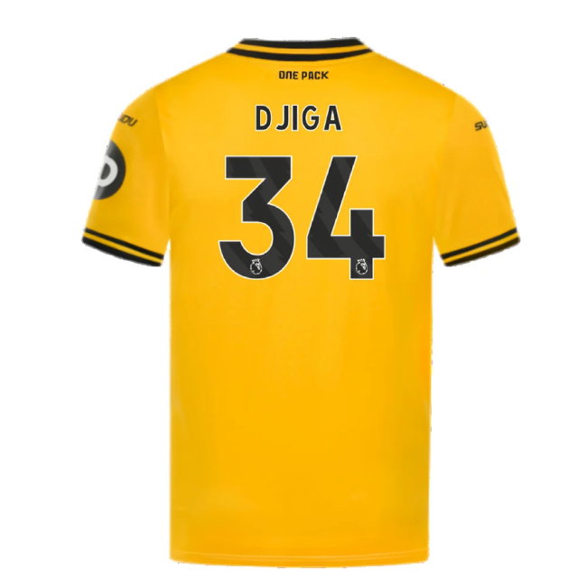 2024-2025 Wolves Home Shirt (Djiga 34)-SoccerKits Hub | Buy Soccer Jerseys Online